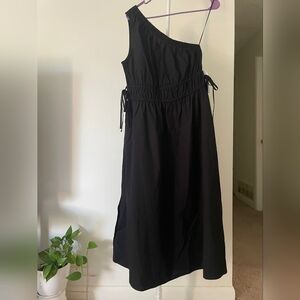 Time and Tru Black One-Shoulder Dress